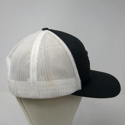 Backcountry Trucker Hat Black White One Size Mesh Back Goat Logo Patch Snapback