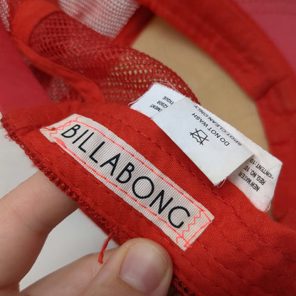 Billabong Trucker Hat Red One Size Surf Graphic Mesh Back Snapback Adjustable