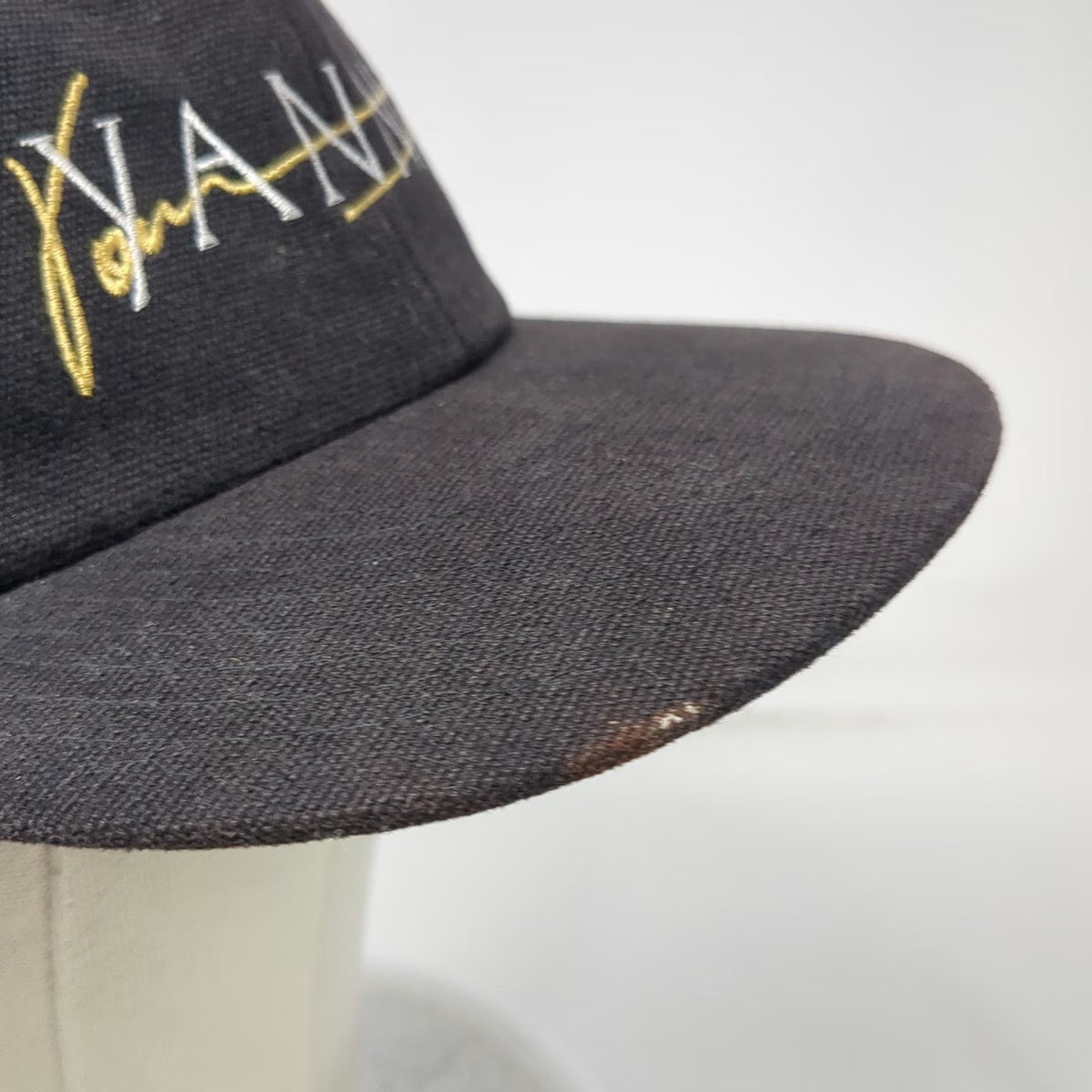 Yupoong Cap Gray World Tour Yanni Musician Concert Slideback Hat Vintage 90's