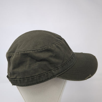 The Lucky Ones Cadet Army Cap Brown One Size Adjustable Distressed Otto
