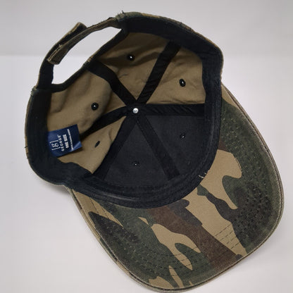 George Strapback Hat Camouflage OSFM Adjustable Vented Holes 6 Panel Blank