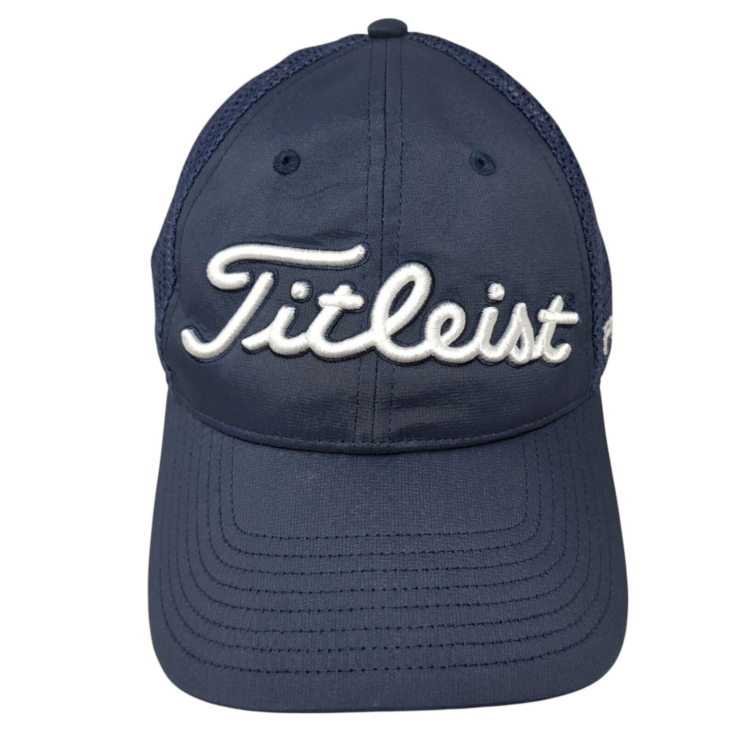 Titleist Snapback Trucker Hat Blue One Size Mesh Back Solid Adjustable