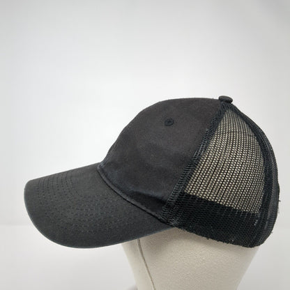 Unbranded Strapback Trucker Hat Black One Size Adjustable Mesh Back Blank