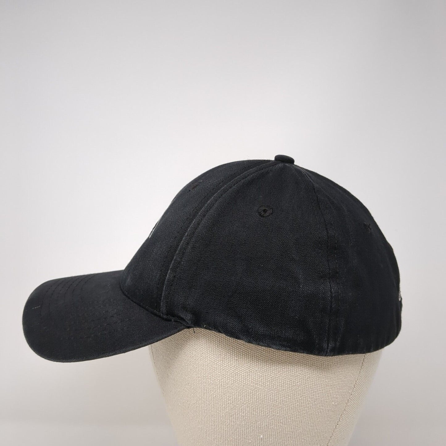 Shark 36 Chum Fitted Hat Black L/XL Embroidered Ferst Fit Solid 6 Panel