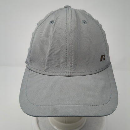 Russell Fitted Hat Gray Size L/XL Lightweight Vented Holes 6 Panel Blank