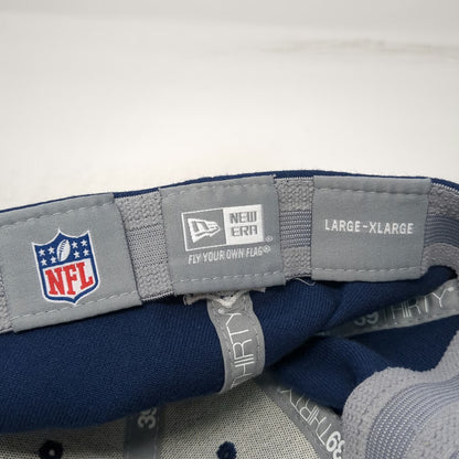 New Era Seattle Seahawks NFL Blue XL 39THIRTY Stretch Fit Curved Bill Logo Hat