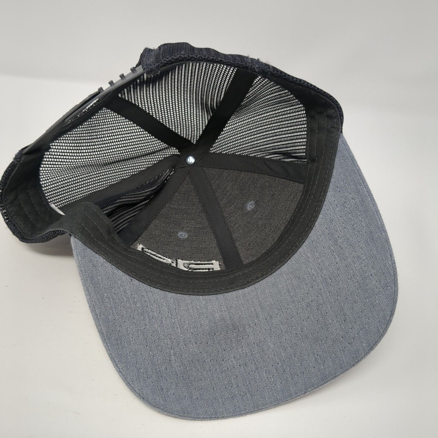Reese Strong Snapback Trucker Hat Gray M/L Mesh Back Richardson 6 Panel