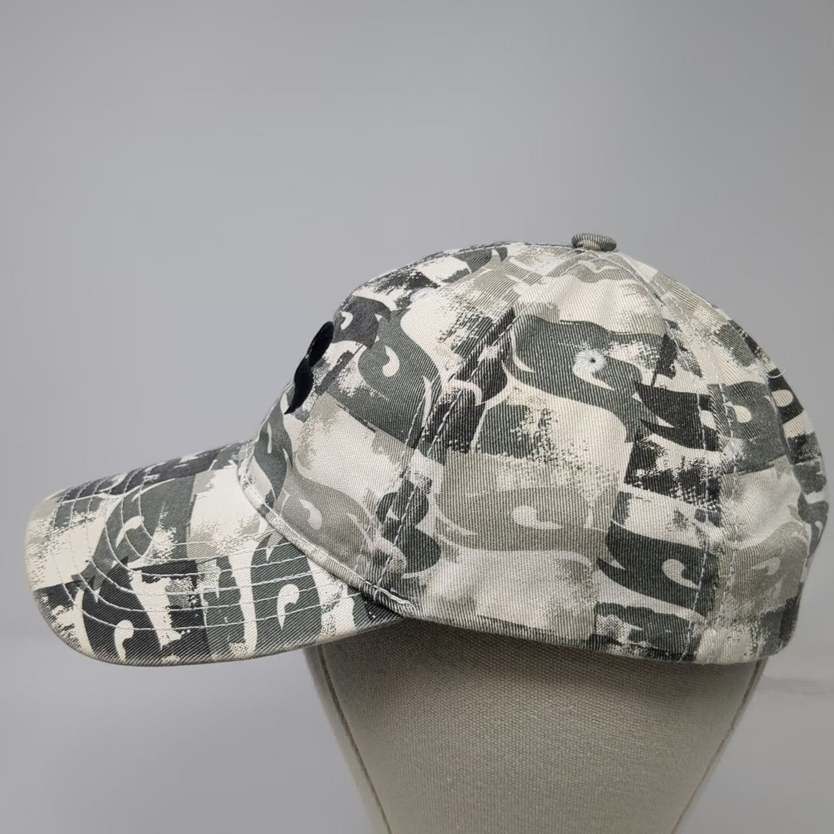 Tony Hawk Baseball Cap Beige Gray Green One Size Camo Print Embroidered Logo