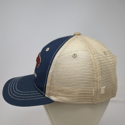 Tractor Supply Co Baseball Cap Blue Beige One Size Mesh Strapback Logo Farm Hat