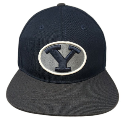 BYU Cougars NCAA Zephyr Snapback Hat Blue Gray One Size Polyester Script Back
