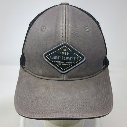 Carhartt Trucker Hat Gray One Size Snapback Mesh Diamond Patch Logo Workwear