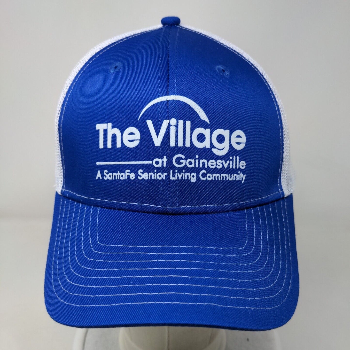 The Village at Gainesville Snapback Mesh Back Trucker Hat Blue OSFA