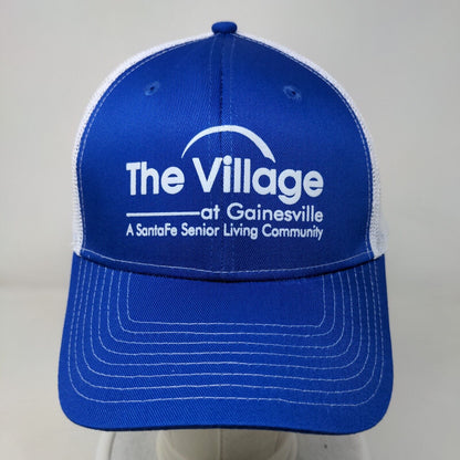 The Village at Gainesville Snapback Mesh Back Trucker Hat Blue OSFA