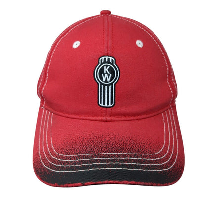 Kenworth Strapback Hat Red One Size Adjustable Embroidered 6 Panel