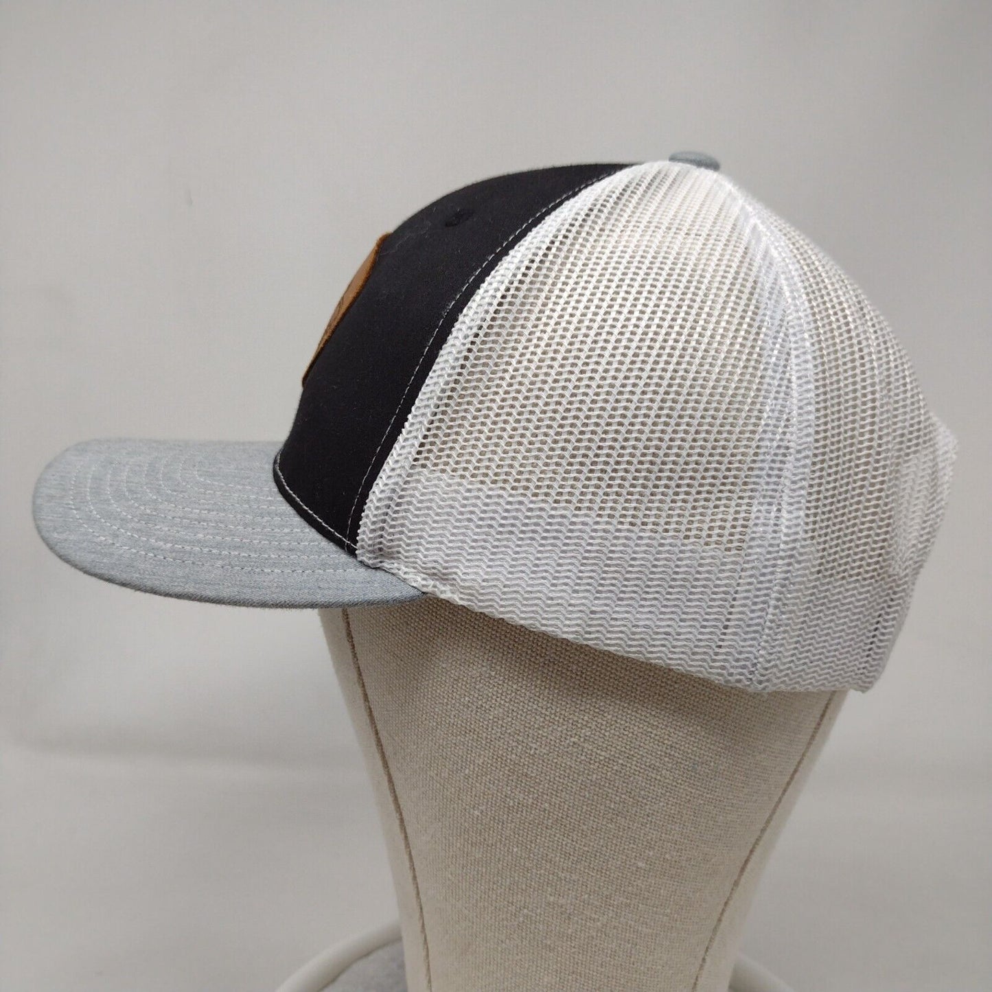 Spuds Leather Patch Snapback Trucker Hat Multi One Size Mesh Back