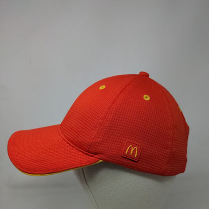 McDonald's Snapback Hat Red One Size Adjustable Employee Crew Cap Blank