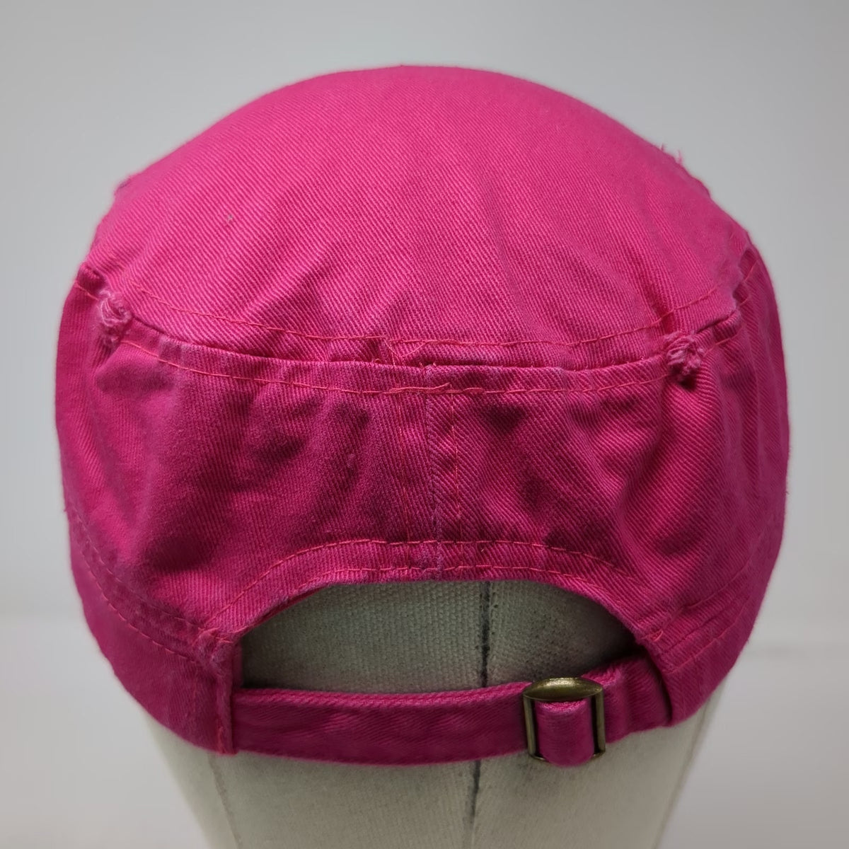 Pink Army Cap One Size Studded Rhinestone Butterfly Scroll Fleur-de-lis Hat