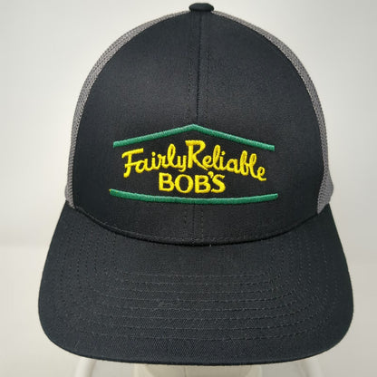 Pacific Headwear Trucker Hat Black One Size Mesh Back Snapback Embroidered Logo