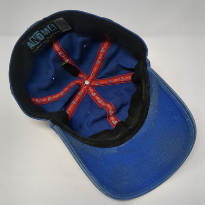 Superman Fitted Hat Blue One Size A-Flex Embroidered Vented Holes 6 Panel Anoma