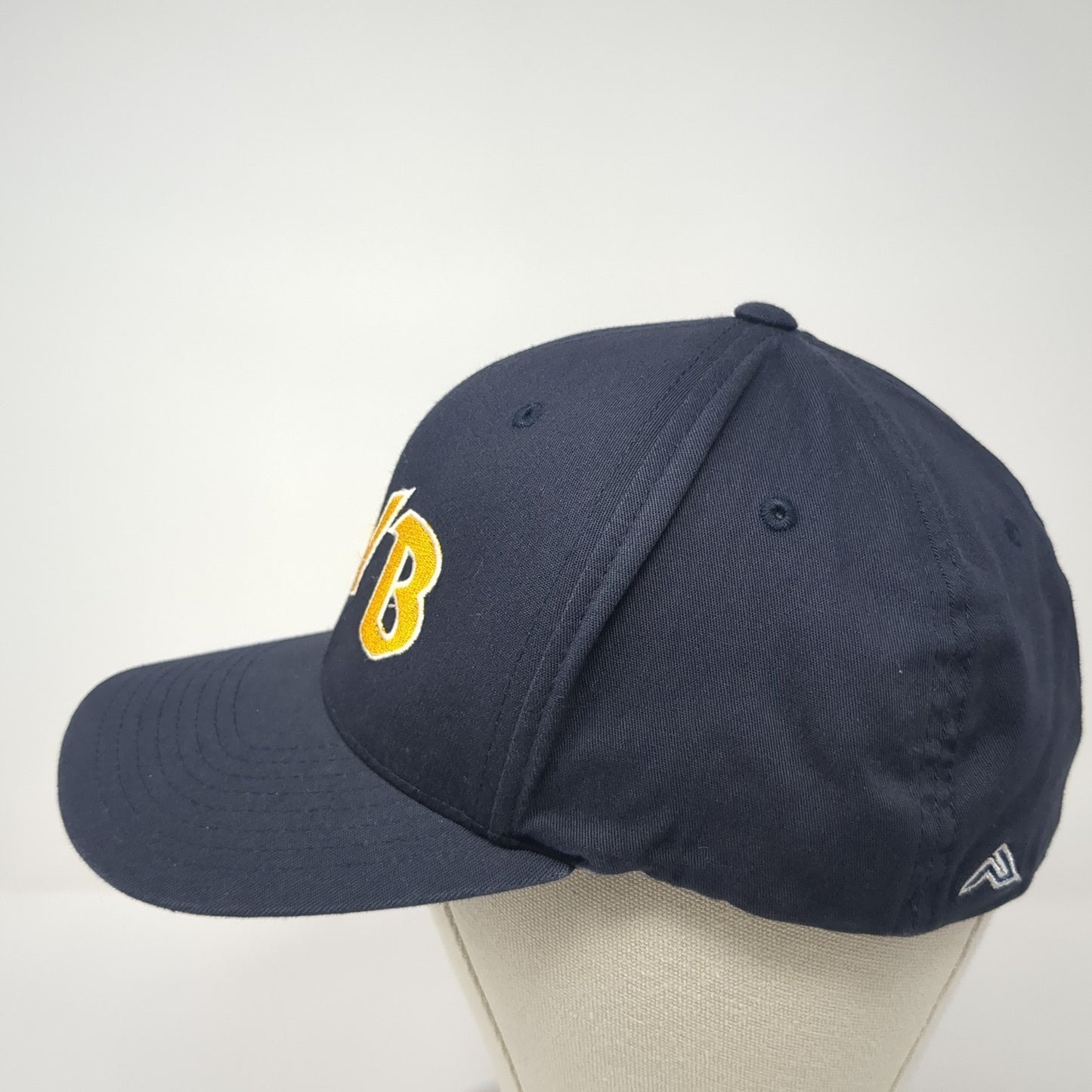 MYB Fitted Hat Blue 8 Embroidered Letters Flexfit Pacific Headwear