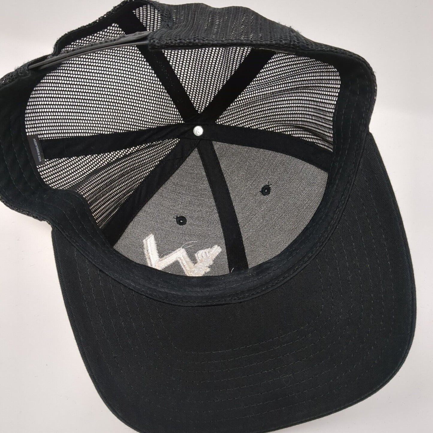 Whiting Fitness Snapback Trucker Hat Black One Size Mesh Back Richardson