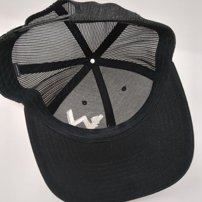 Whiting Fitness Snapback Trucker Hat Black One Size Mesh Back Richardson