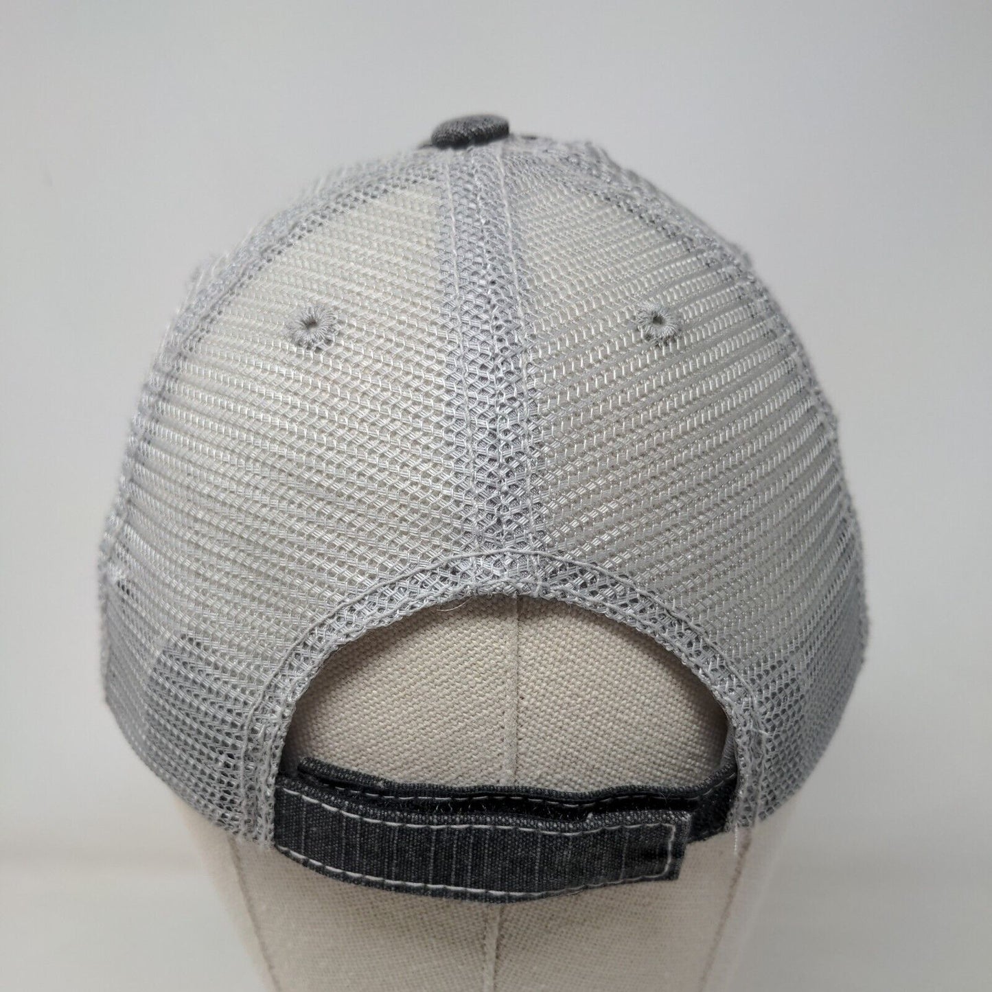 Cowgirl Horseshoe Strapback Mesh Back Trucker Hat Gray OSFM Embroidered