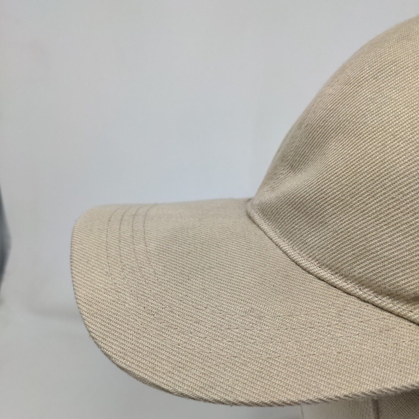 Unbranded Strapback Hat Tan One Size Solid Adjustable Blank 6 Panel