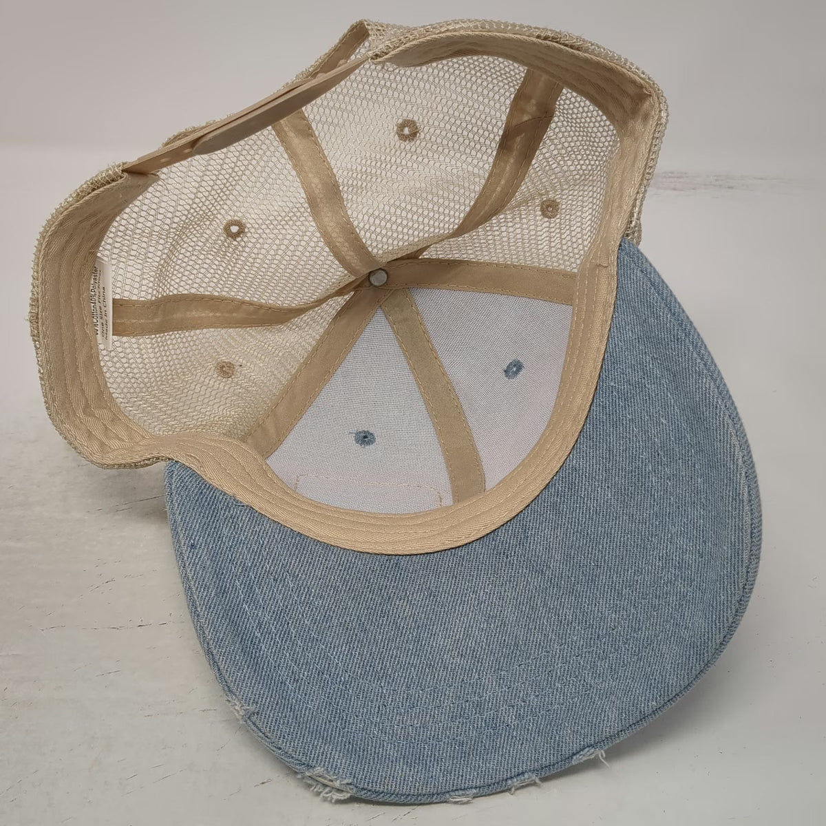 Trucker Hat Blue One Size Snapback Mesh Try That In A Small Town Leather Patch