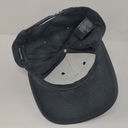 Brixton Patch Snapback Hat Black OSFA Adjustable Solid Vent Holes