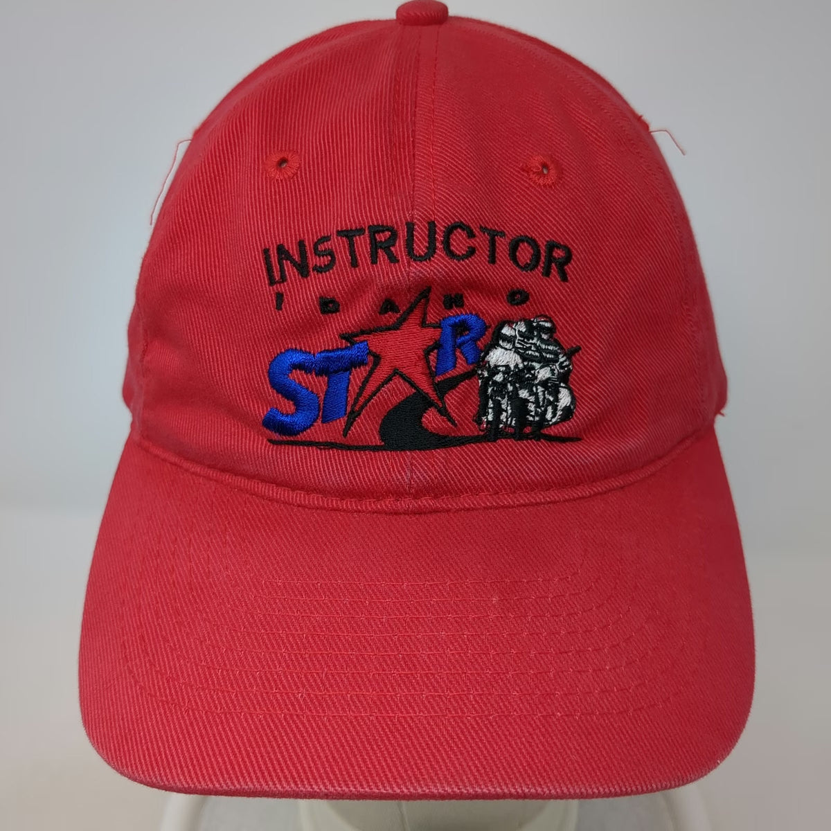 Otto Baseball Cap Red One Size Idaho STAR Motorcycle Instructor Strapback Hat