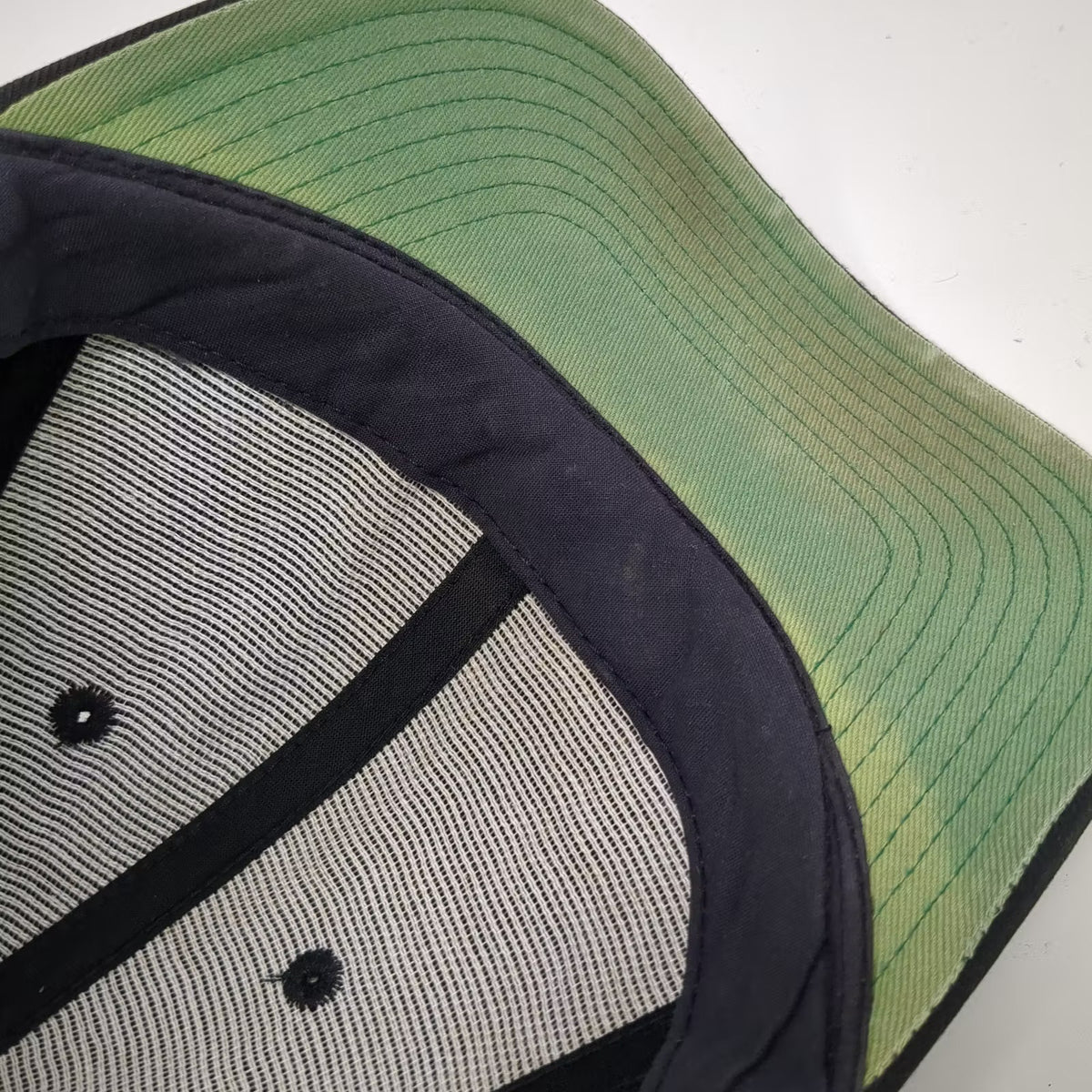 Nike Baseball Cap Black Green Undervisor Slideback Adjustable Hat Logo Vintage