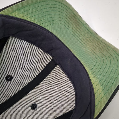 Nike Baseball Cap Black Green Undervisor Slideback Adjustable Hat Logo Vintage