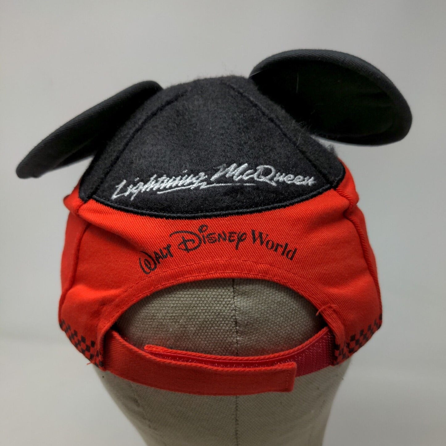 Disney Parks Walt Disney World Boy's Strapback Hat Red 54-58CM Cars Mickey Ears