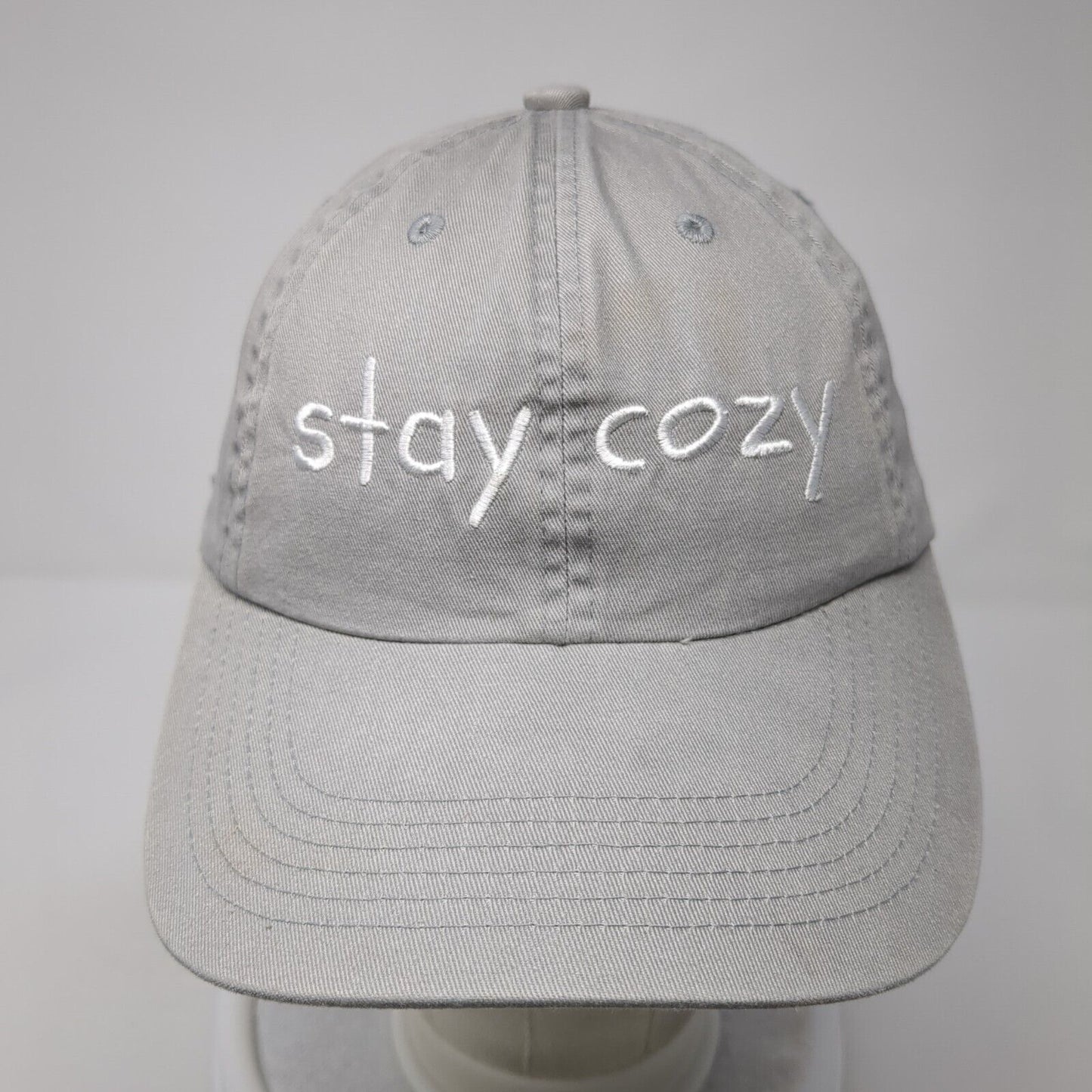 Stay Cozy Slideback Hat Gray One Size Adjustable Embroidered Port Authority