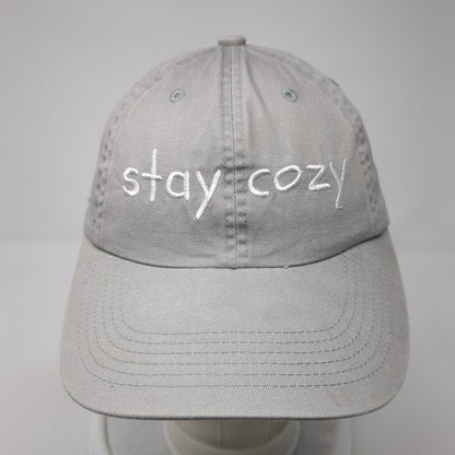 Stay Cozy Slideback Hat Gray One Size Adjustable Embroidered Port Authority