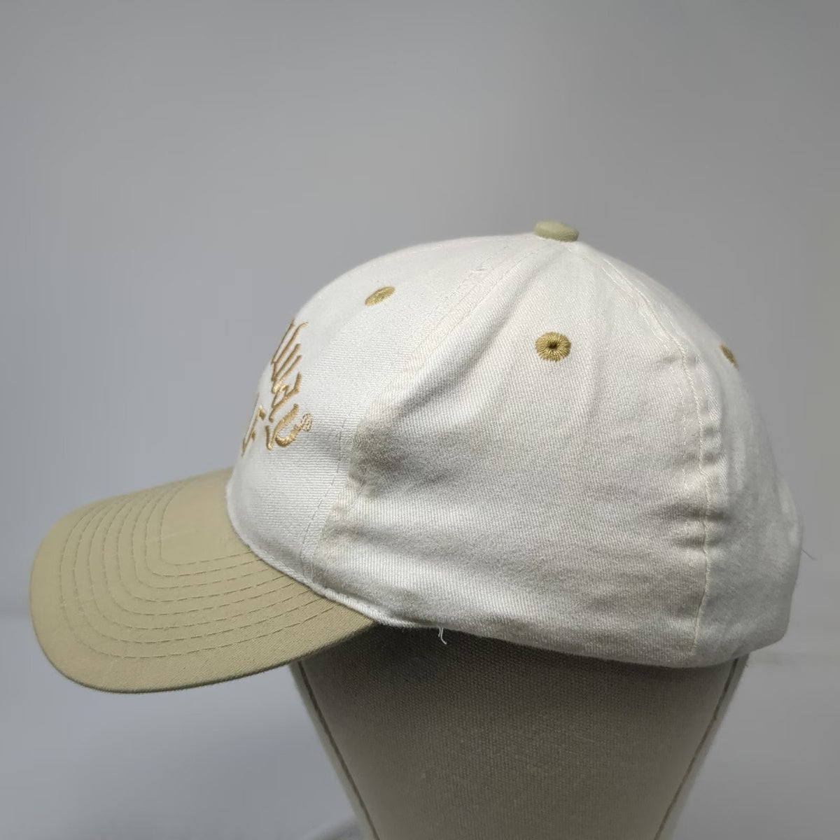 Callaway Golf Baseball Cap White Gold One Size Big Bertha Slideback 6 Panel Hat
