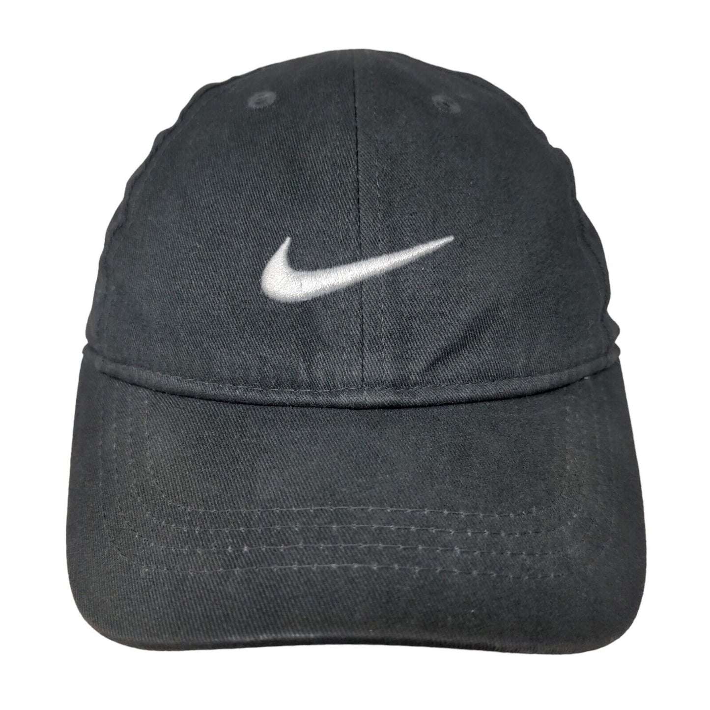 Nike Boy's Strapback Hat Gray Adjustable Embroidered Swoosh Logo 100% Cotton