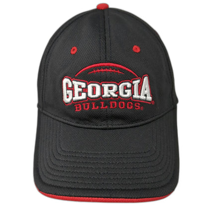 Georgia Bulldogs NCAA The Game Cap Black Red One Size A-Flex Mascot Logo Hat