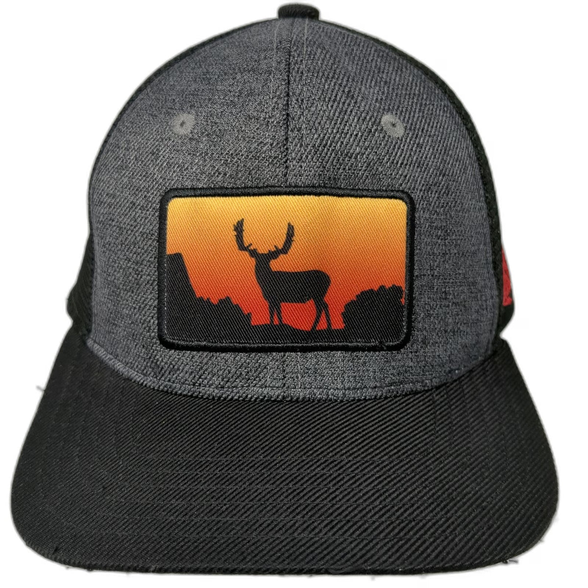 Westrek Trucker Hat Black One Size Deer Sunset Patch Mesh Snapback Field Hunt
