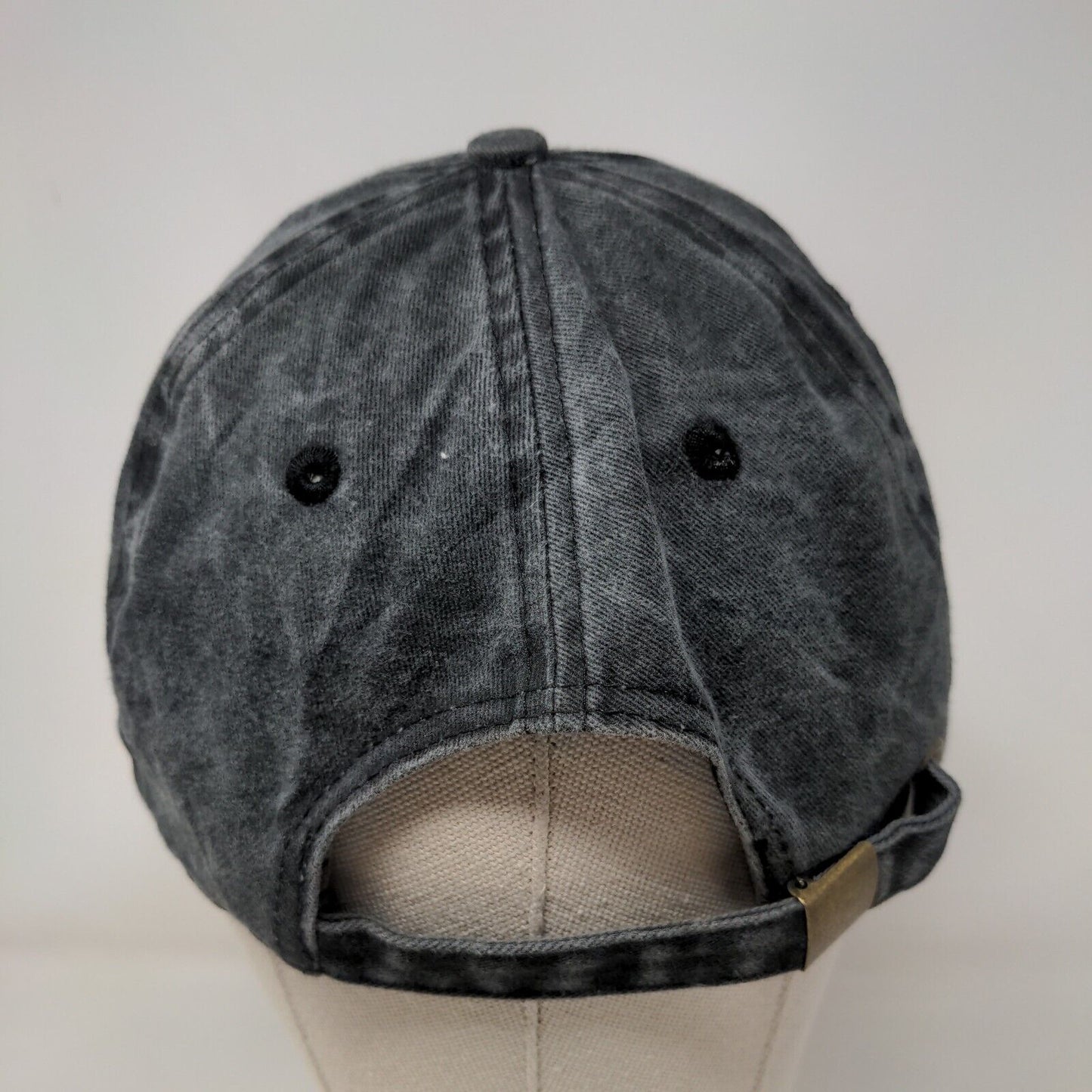 Unbranded Slideback Hat Gray One Size Adjustable Vented Holes 6 Panel Blank
