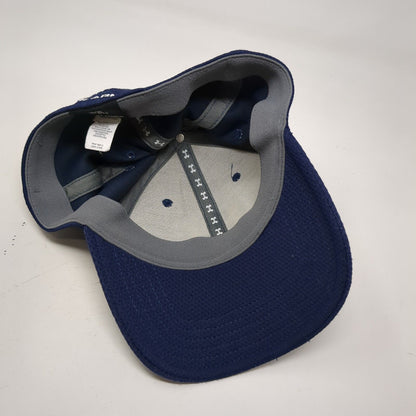 Under Armour Fitted Hat Blue Large/XL Solid Embroidered Logo 6 Panel