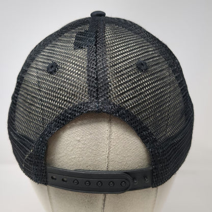 TC Bros. Trucker Hat Black White One Size Winged Engine Motorcycle Graphic Foam
