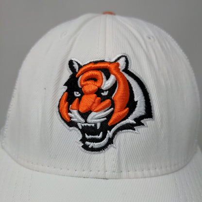 Reebok NFL Mesh Back Hat White OSFA Cincinnati Bengals Embroidered Logo Vintage