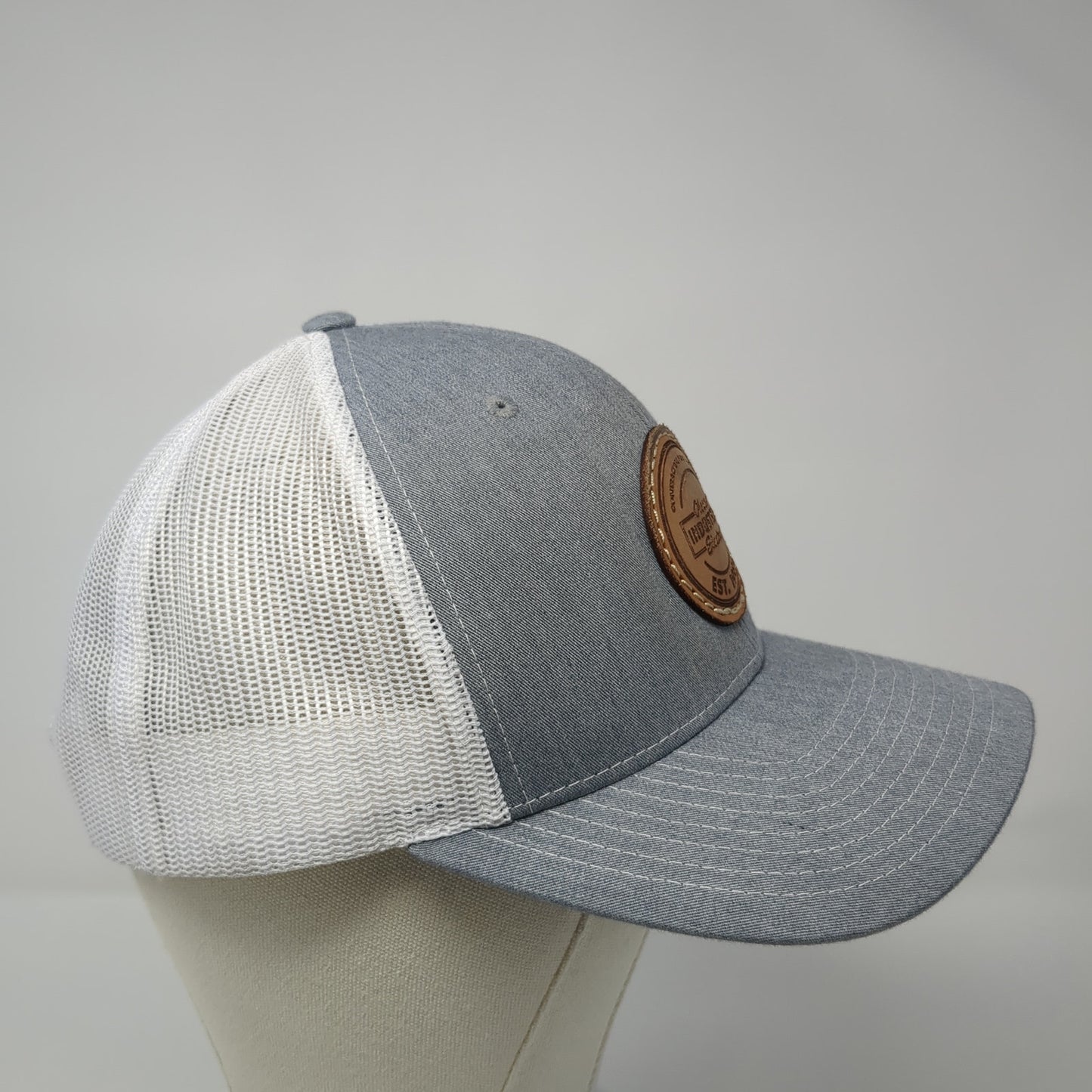 Olsson Industrial Electric Patch Snapback Trucker Hat Gray One Size Mesh Back