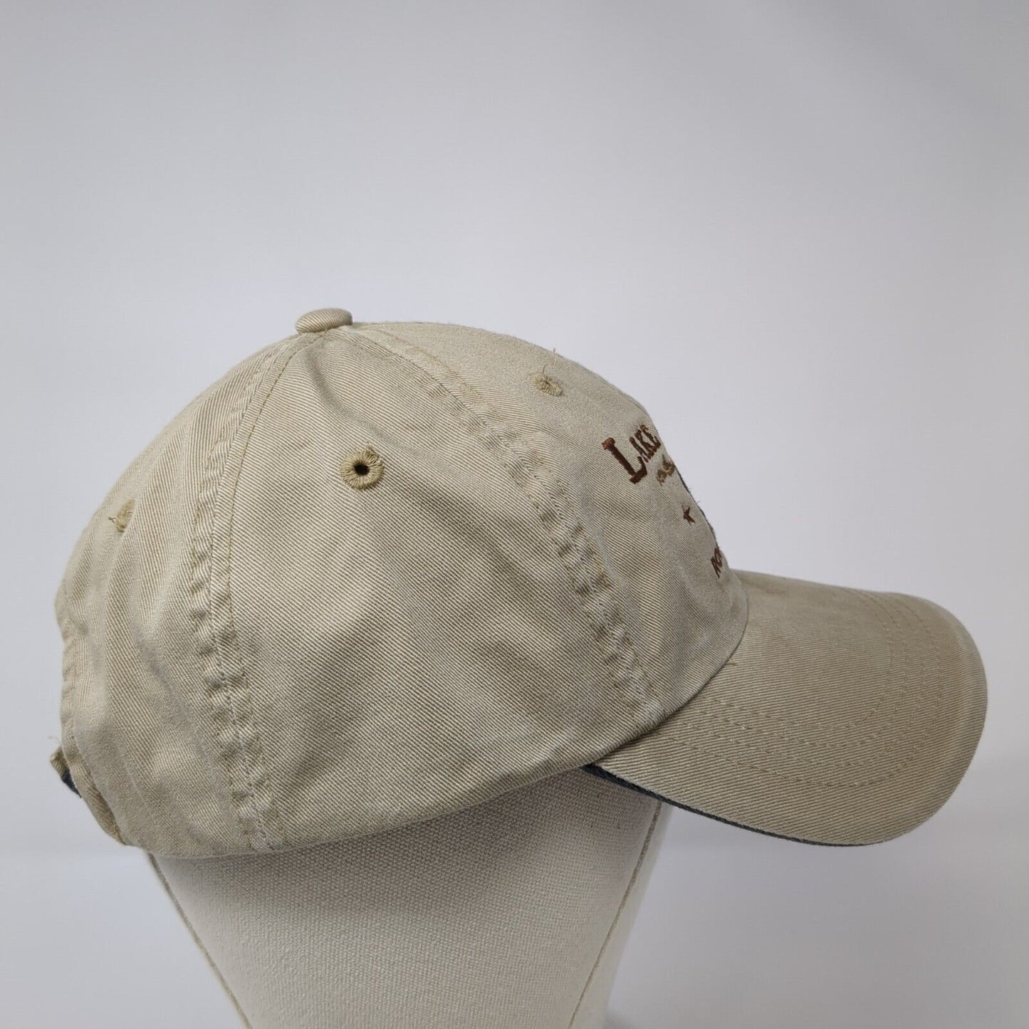 Lake County Round Up Strapback Hat Tan OS Adjustable Embroidered Port Authority
