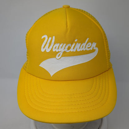 Waycinder Snapback Trucker Hat Yellow Large Adjustable Mesh Back Designer Award