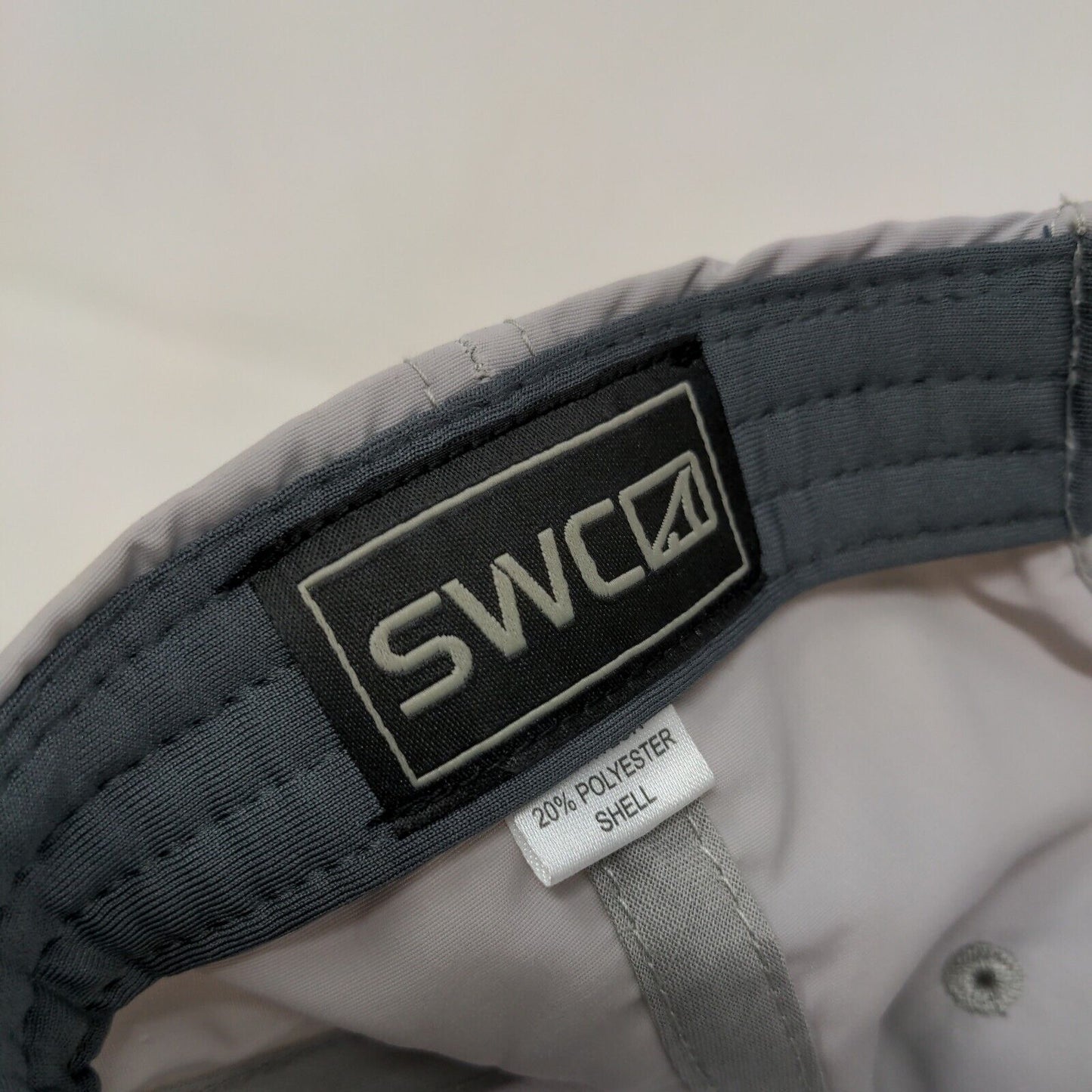 SWCO Men's Snapback Hat Gray Adjustable Embroidered Fishing Lure Logo Nylon