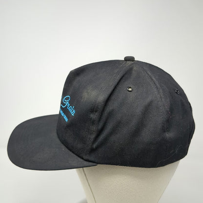 Black Trucker hat Vintage Snapback Stegner Grain Columbia Agriculture Embroider
