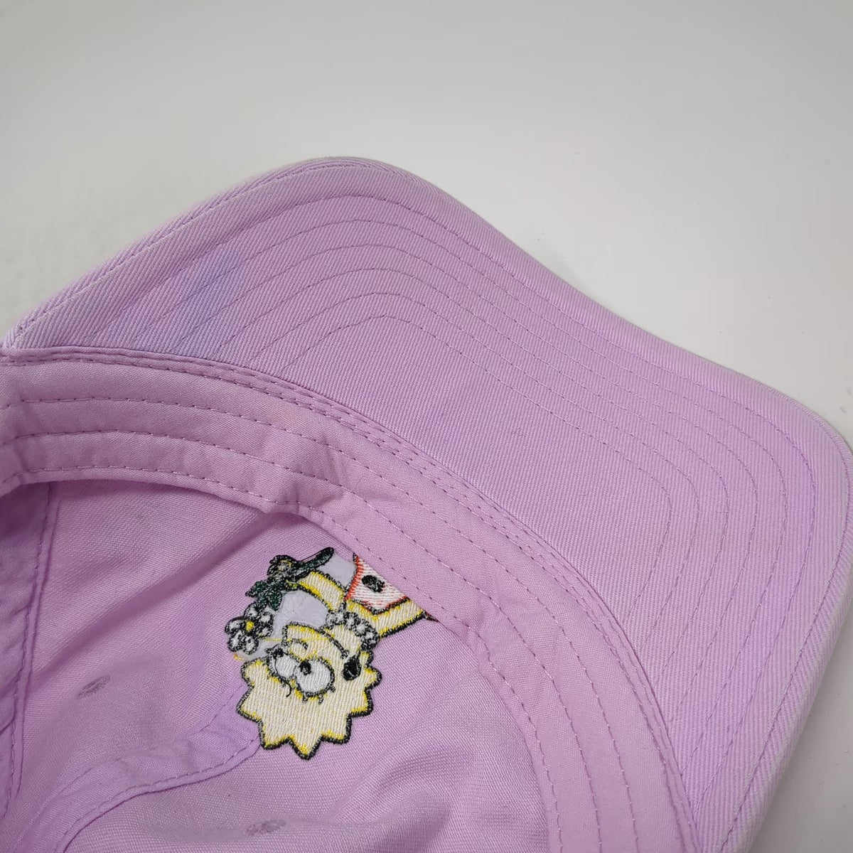 Mad Engine Lisa Simpson Purple Baseball Cap Hat One Size Embroidered Slideback